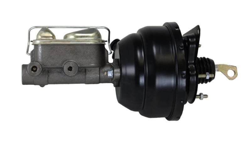 8-Inch Black Dual Diaphragm Power Brake Booster with Bracket and 1-Inch Bore Master Cylinder for 1967-1970 Mustang