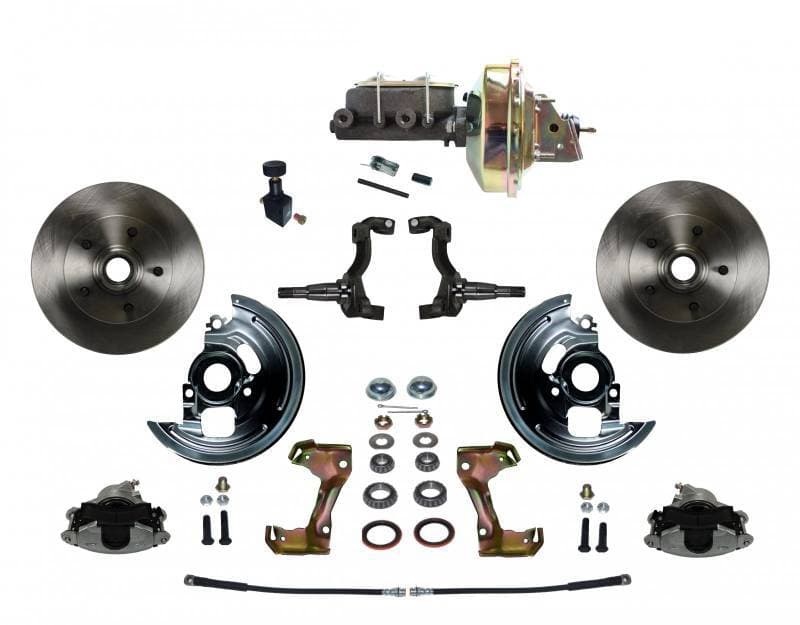 GM AFX Power Front Disc Brake Conversion Kit with 9" Zinc Booster Cast Iron M/C Adjustable Proportioning Valve
