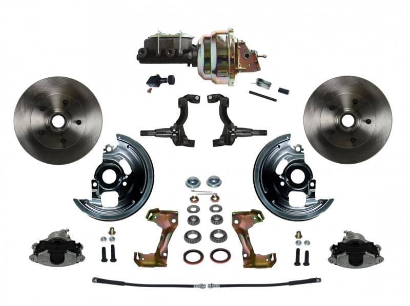 GM AFX Power Front Disc Brake Conversion Kit with 8" Dual Zinc Booster Cast Iron M/C Adjustable Proportioning Valve