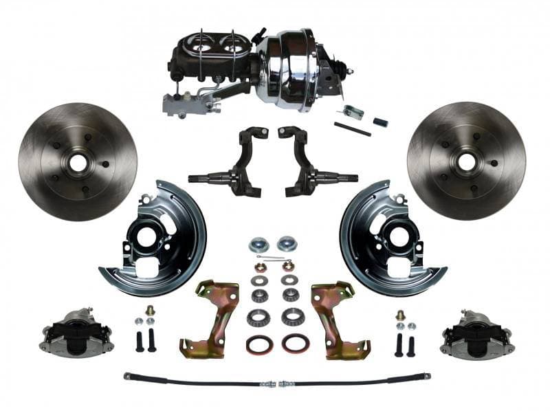 GM AFX Power Front Disc Brake Conversion Kit – 8" Dual Chrome Booster, Cast Iron Chrome Top Master Cylinder Disc/Disc