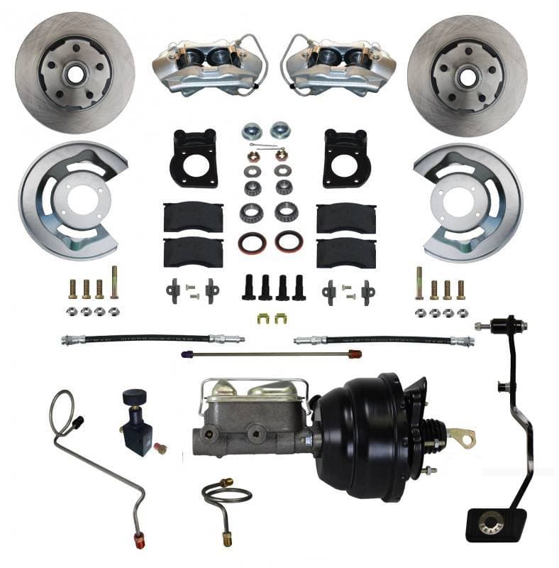 1970 Mustang Manual Transmission Power 4 Piston Front Disc Brake Conversion Kit