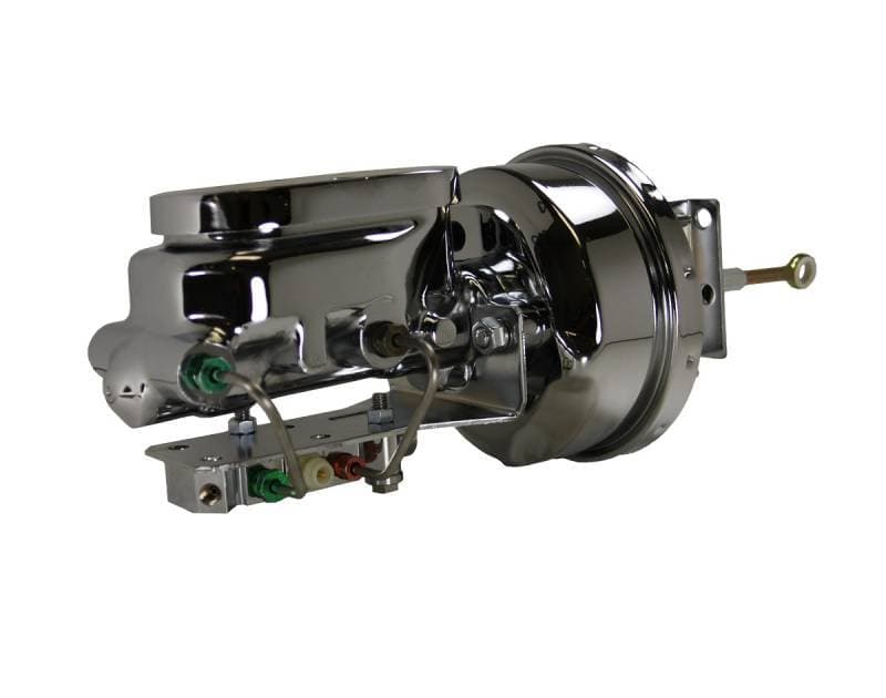 7" Chrome Power Brake Booster for 1964-1966 Ford Mustang with 4-Wheel Disc Brakes and Automatic Transmission