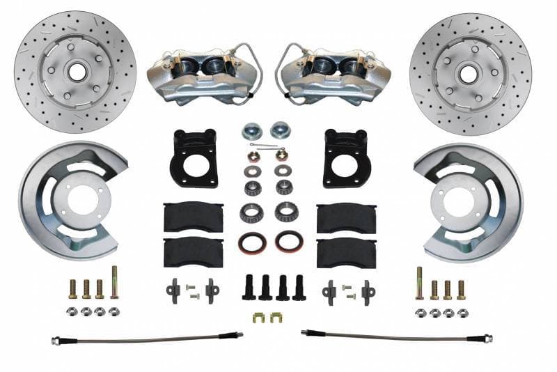 1964-1969 Mustang Front Disc Brake Conversion Kit 4-Piston with MaxGrip XDS Rotors