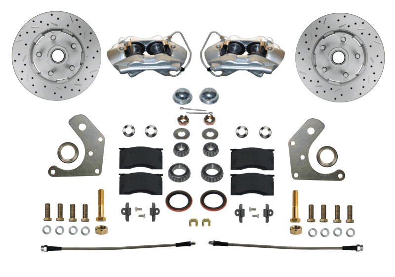Front Disc Brake Conversion Kit Spindle Mount Mopar B & E Body | MaxGrip XDS Rotors