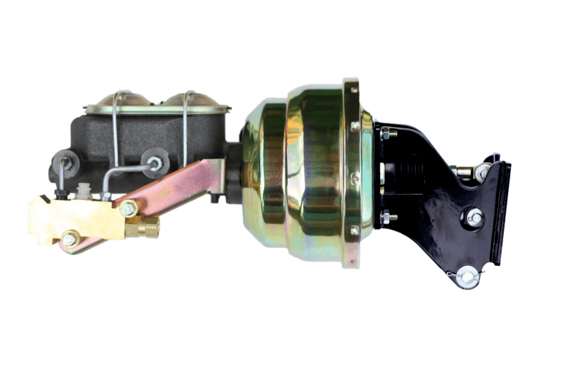 8-Inch Zinc Dual Power Brake Booster with 1-1/8 Inch Bore Master Cylinder and Side-Mount Valve for Disc/Disc Brakes on 1967-1972 Chevrolet C10 or GMC