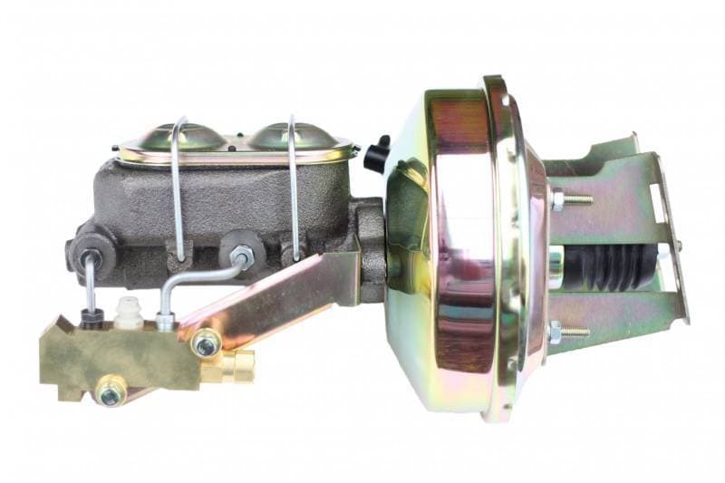 9 Inch Zinc Power Booster with 1-1/8 Inch Bore Master Cylinder, Side Mount Valve for Disc/Disc Brakes for 1960-1966 Chevrolet C10 or GMC Truck