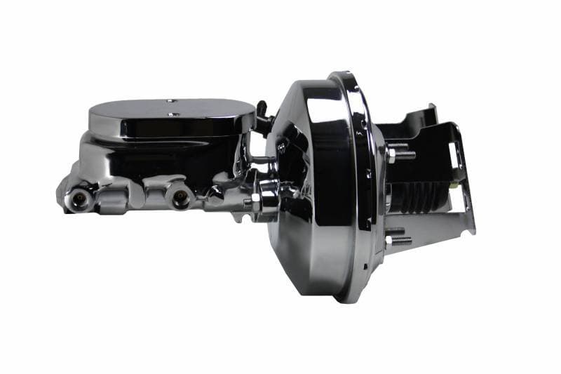 9-Inch Chrome Power Booster with 1-1/8 Inch Bore Flat Top Master Cylinder for 1955-1968 Chevrolet