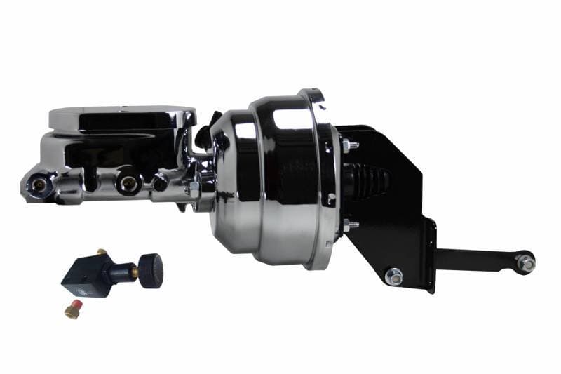 8-Inch Dual Chrome Power Brake Booster with 1-1/8 Inch Bore Master Cylinder and Adjustable Valve for 1962-1974 Mopar