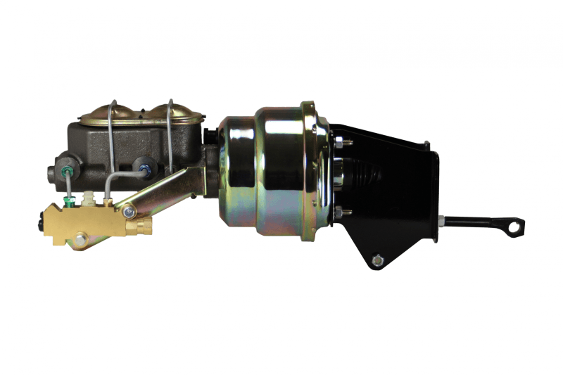7-Inch Zinc-Plated Dual Power Brake Booster with 1-Inch Bore Master Cylinder and Side Mount Valve for 1976-1986 Jeep CJ5 & CJ7 Disc/Drum Applications