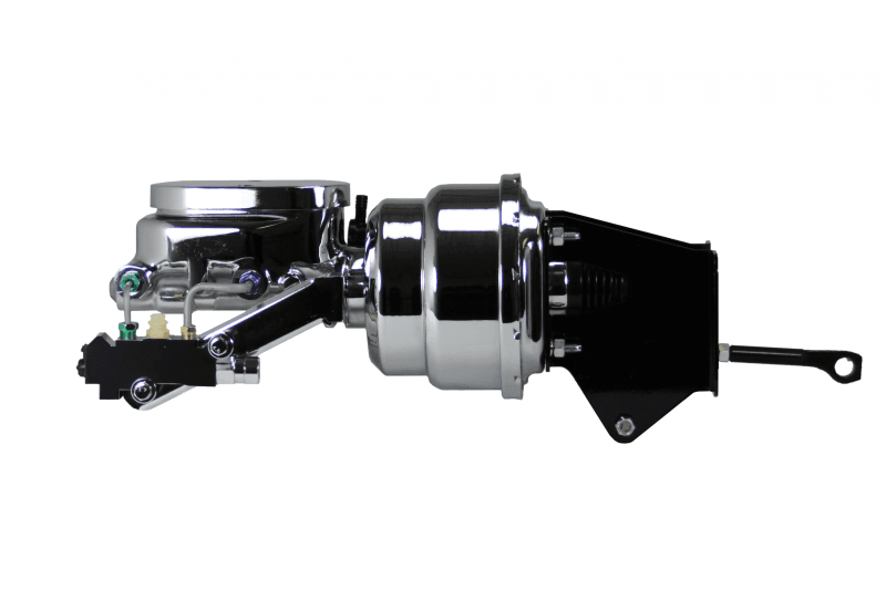 7-Inch Chrome Dual Power Brake Booster with 1-Inch Bore Master Cylinder, Side Mount Valve for Disc/Disc 1976-1986 Jeep CJ5 & CJ7