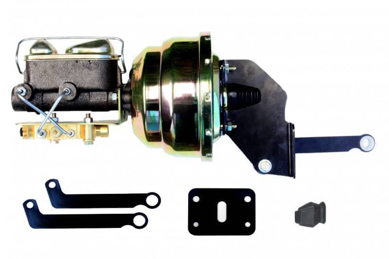 8-Inch Zinc Dual Power Brake Booster with 1-Inch Bore Master Cylinder, Bottom Mount Valve, for 1962-1974 Mopar Disc/Disc Applications