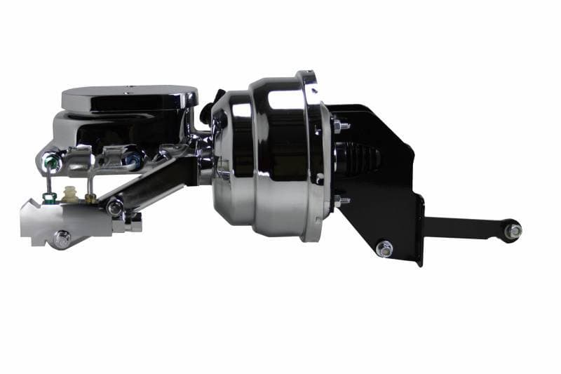 8-Inch Chrome Dual Power Brake Booster with 1-Inch Bore Master Cylinder and 4-Wheel Disc Proportioning Valve for Mopar