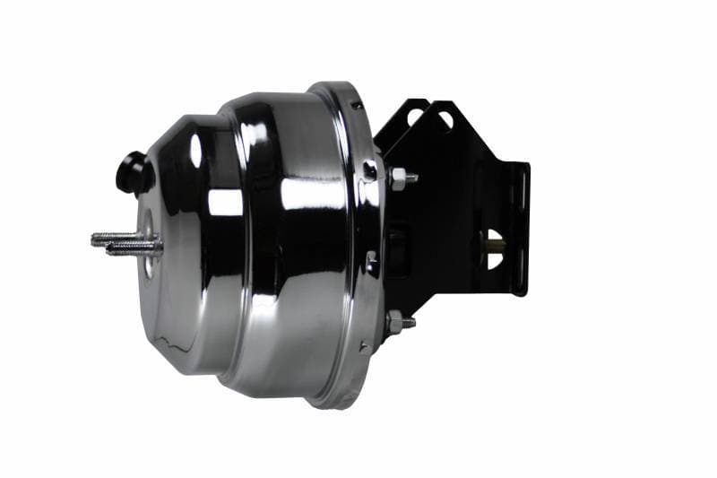 8-Inch Dual Diaphragm Chrome Power Booster with Bracket for 1957–1972 Full-Size Ford & Mercury
