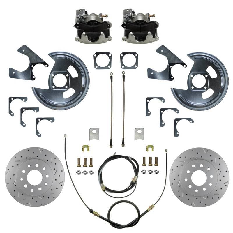Rear Disc Brake Conversion Kit - MaxGrip XDS - GM 10 & 12 Bolt Axles 5x4.75 with Staggered Shocks