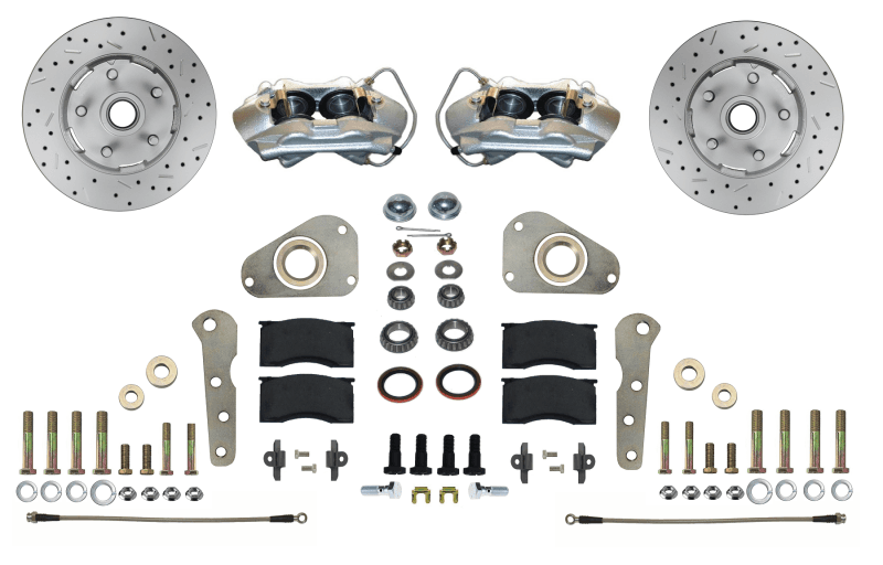 1957-1968 Ford & Mercury Manual Disc Brake Conversion Kit with Spindle | MaxGrip XDS Rotors