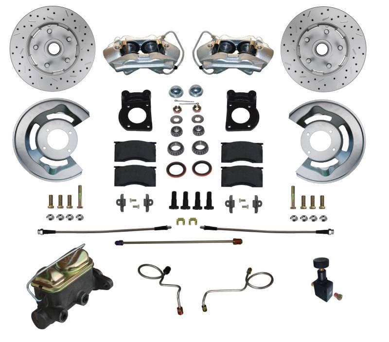 Manual Disc Brake Conversion for 1971-1973 Mustang | 4 Piston Caliper with MaxGrip XDS Rotors