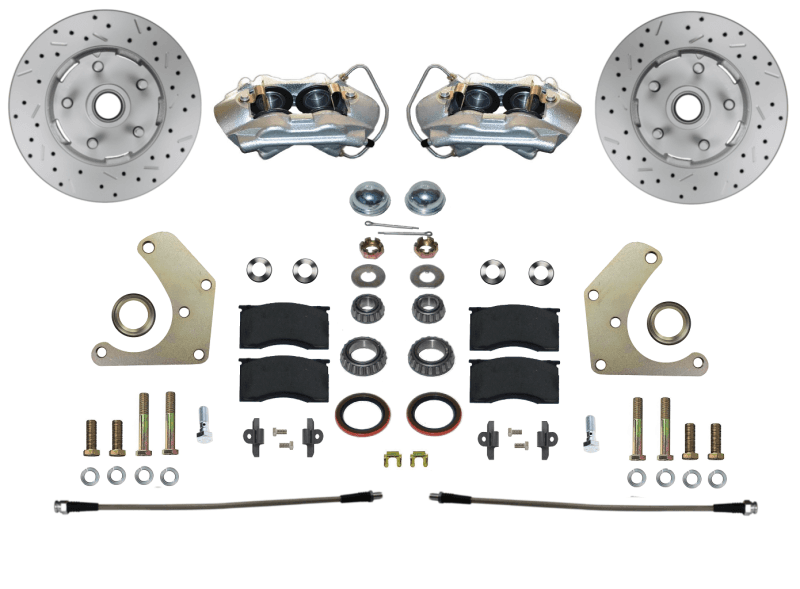 Front Disc Brake Conversion Kit  Mopar A Body Spindle Mount with MaxGrip XDS Rotors