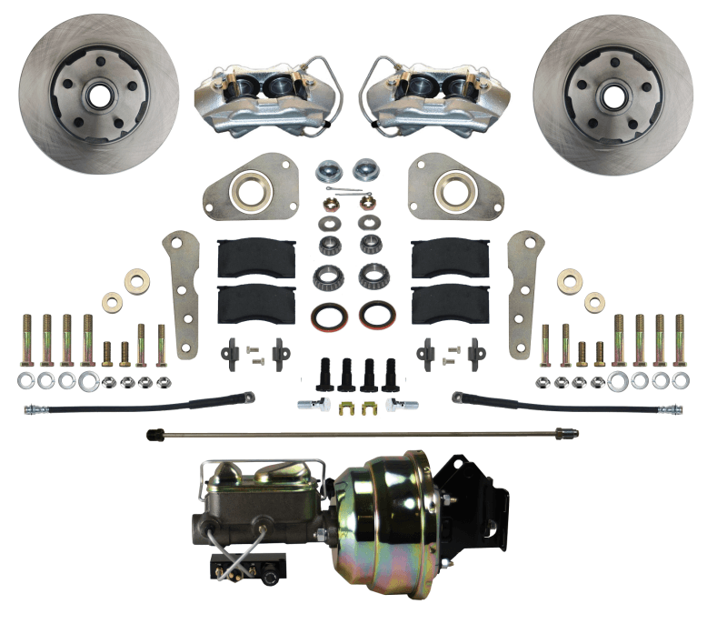 Power Front Disc Brake Conversion Kit for 1957-68 Ford Full Size 4 Piston - Y Block Cars