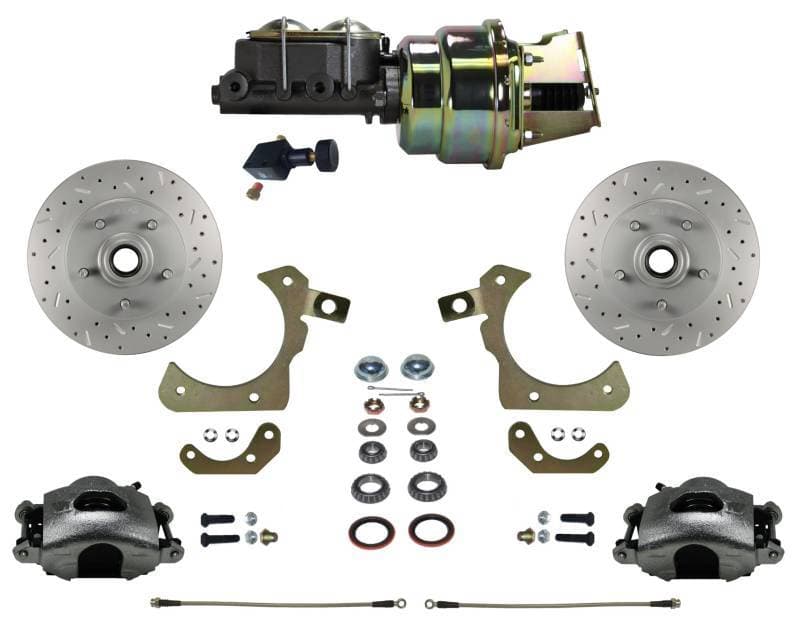 1955-58 Chevrolet Bel Air or Impala Power Front Disc Brake Conversion Kit with Adjustable Proportioning Valve | MaxGrip XDS
