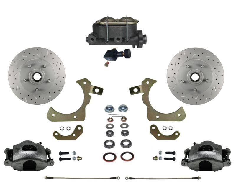 Manual Front Disc Brake Conversion Kit with Adjustable Proportioning Valve and MaxGrip XDS for 1959-1964 Chevrolet Models