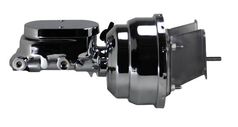 Compact-10 Series 8-Inch Dual Power Booster with 1-1/8 Inch Bore Master Cylinder - Chrome