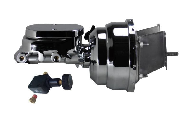Compact-10 Series 8-Inch Dual Power Booster Kit with Adjustable Proportioning Valve - Chrome