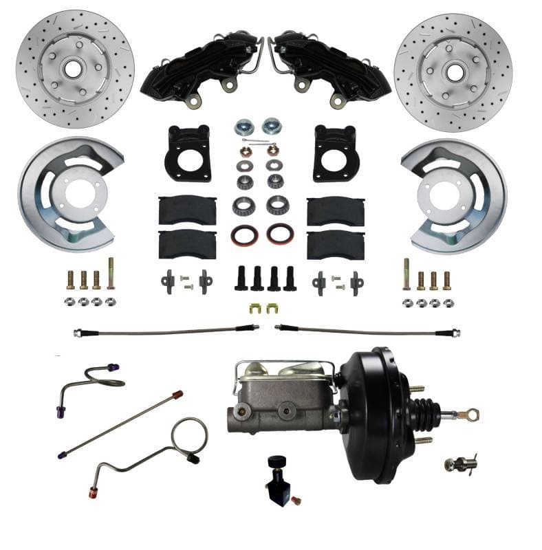 Power Front Kit with Drilled Rotors and Black Powder Coated Calipers