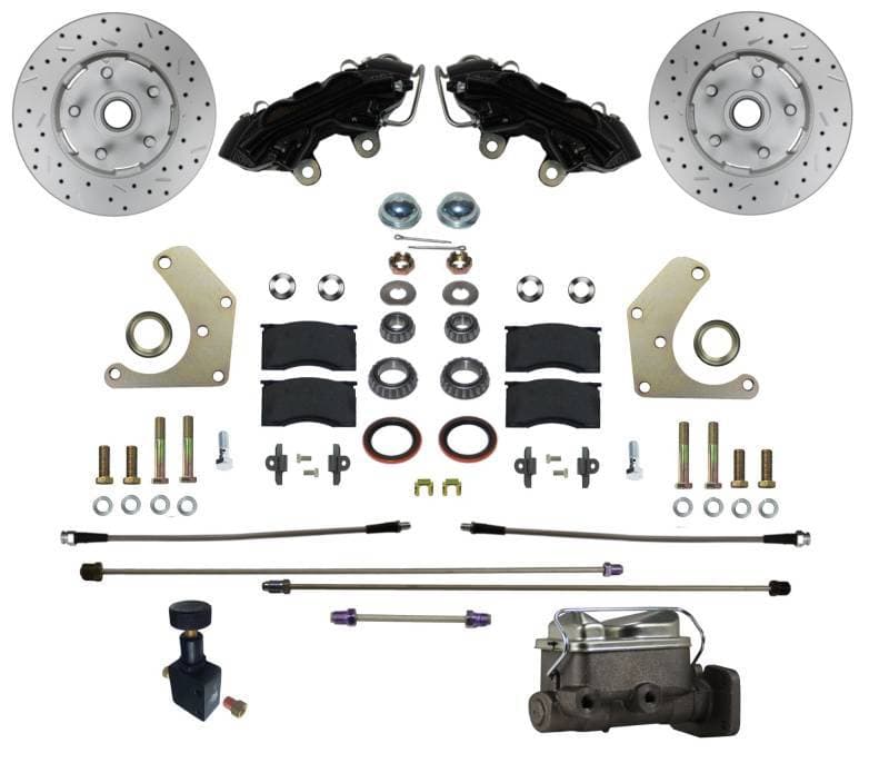 Mopar A Body Manual Front Kit with MaxGrip XDS Rotors and Black Calipers