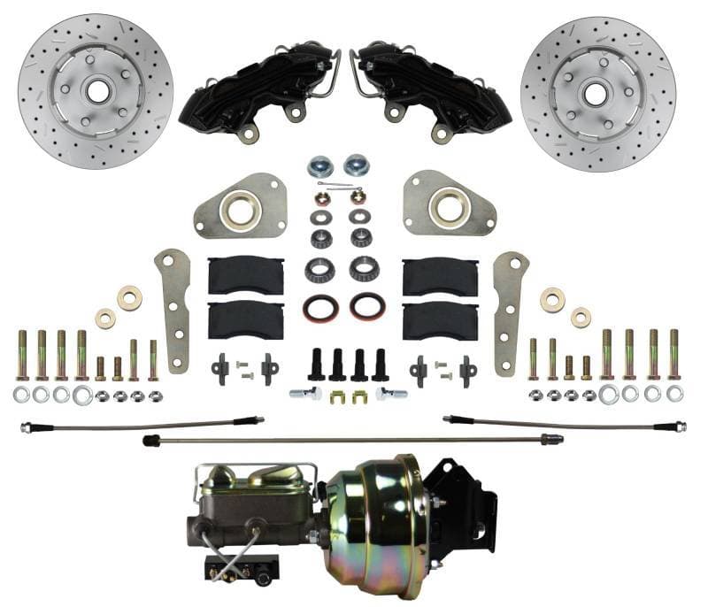 Power Front Kit with Drilled Rotors and Black Powder Coated Calipers