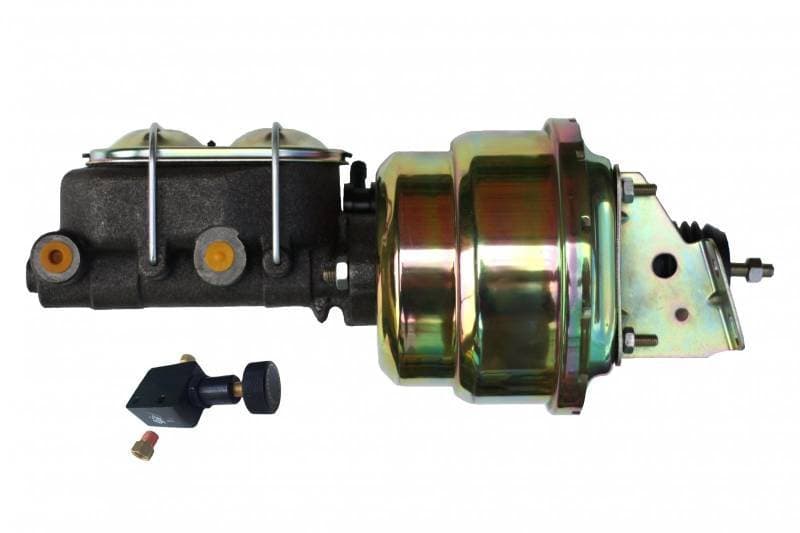 7-Inch Zinc Dual Power Booster, 1-Inch Bore Master Cylinder with Adjustable Proportioning Valve for 1970-81 Camaro or Firebird