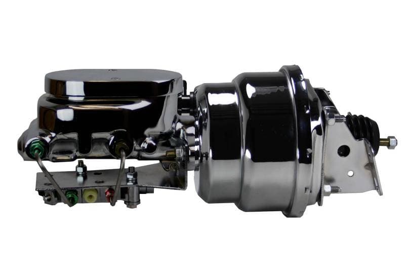 7-Inch Chrome Dual Power Booster, 1-Inch Bore Flat Top Master Cylinder, 4-Wheel Disc Proportioning Valve for GM F-Body