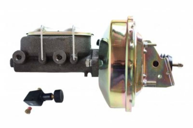 9" Zinc-Plated Power Brake Booster Kit with 1-1/8" Bore Master Cylinder and Adjustable Proportioning Valve for 1970-1981 Camaro and Firebird