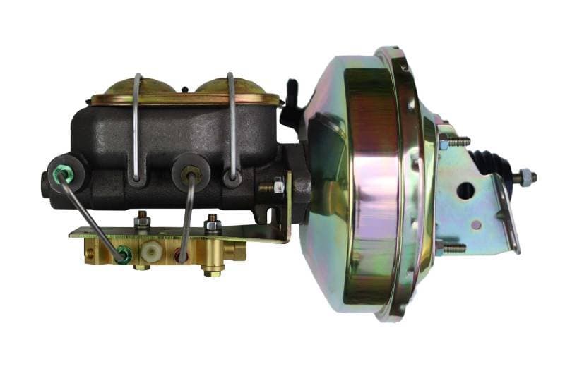 9" Zinc-Plated Power Brake Booster with 1" Bore Master Cylinder and 4-Wheel Disc Proportioning Valve for 1970-1981 Camaro and Firebird