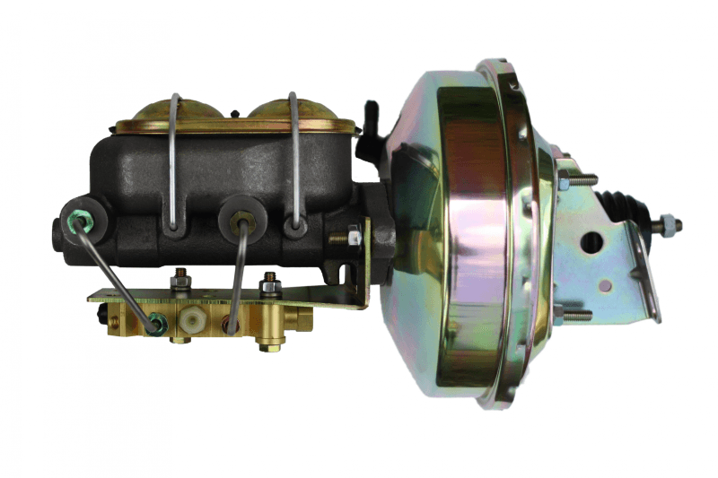 9" Zinc-Plated Power Brake Booster with 1-1/8" Bore Master Cylinder and 4-Wheel Disc Proportioning Valve for 1970-1981 Camaro and Firebird