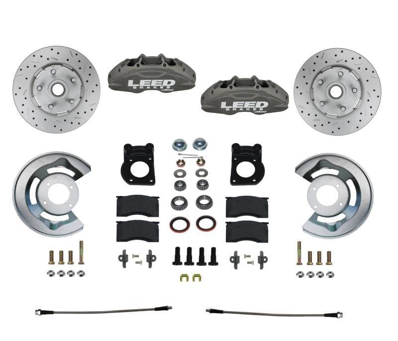 MaxGrip Lite 4-Piston Front Disc Brake Kit – 1970–73 Mustang/Cougar with XDS Rotors