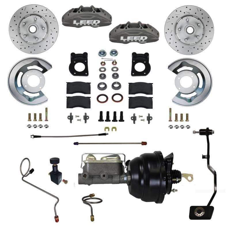 MaxGrip Lite 4 Piston Power Disc Brake Conversion Kit for Manual Transmission 1970 Mustang or Cougar