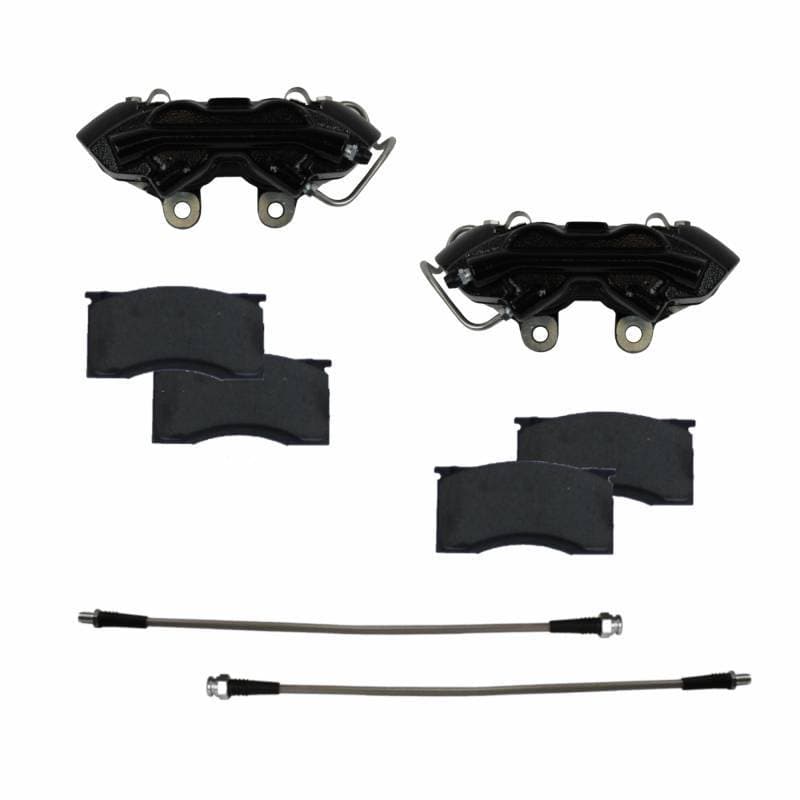 4 Piston Calipers | Caliper Upgrade for 1964-67 Mustang - Black Powder Coated