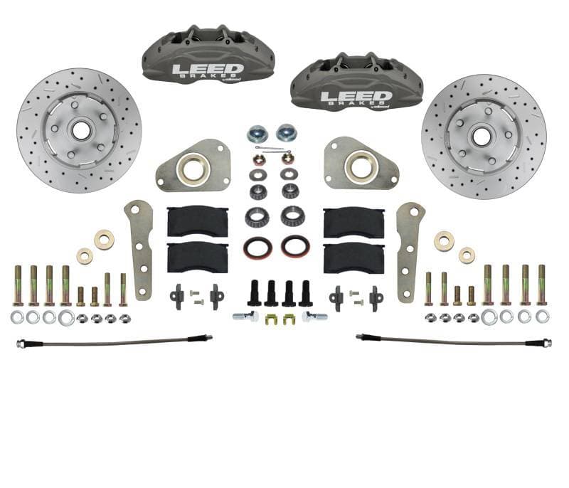 1957-1968 Ford & Mercury MaxGrip Lite 4 Piston Front Disc Brake Conversion Kit Spindle Mount