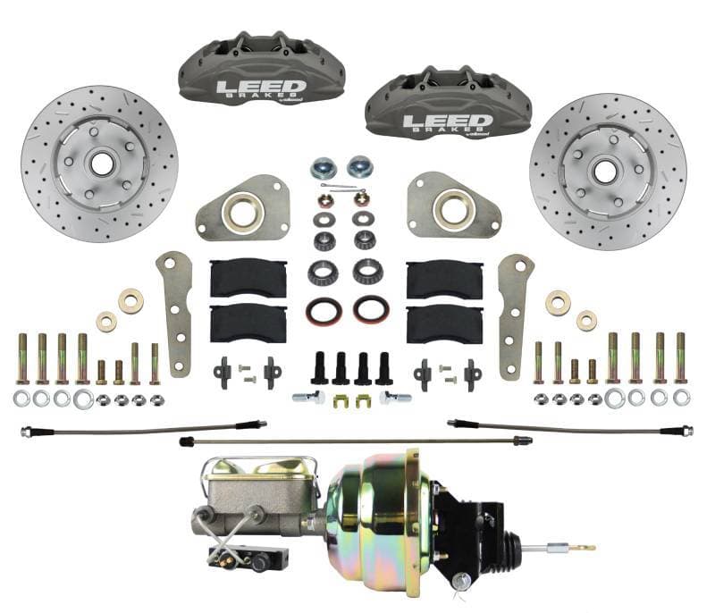 MaxGrip Lite 4 Piston Power Front Disc Brake Conversion 1957-62 Ford Full Size Y Block