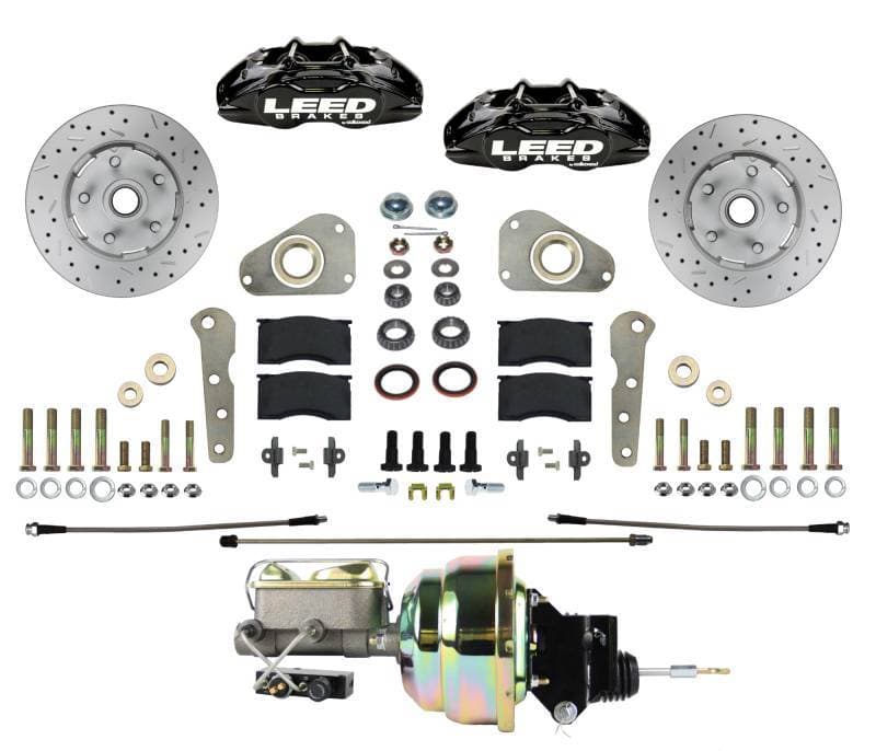 MaxGrip Lite 4 Piston Power Front Disc Brake Conversion Ford Full Size Y Block - Black