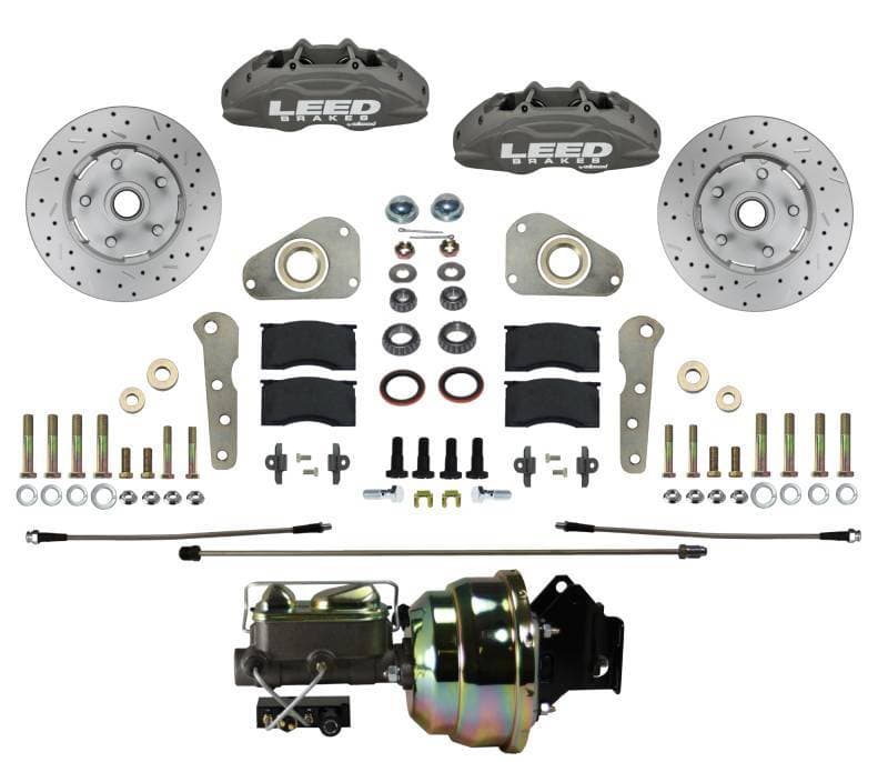 1957-1968 Ford Full-Size MaxGrip Lite 4-Piston Power Front Disc Brake Conversion Kit
