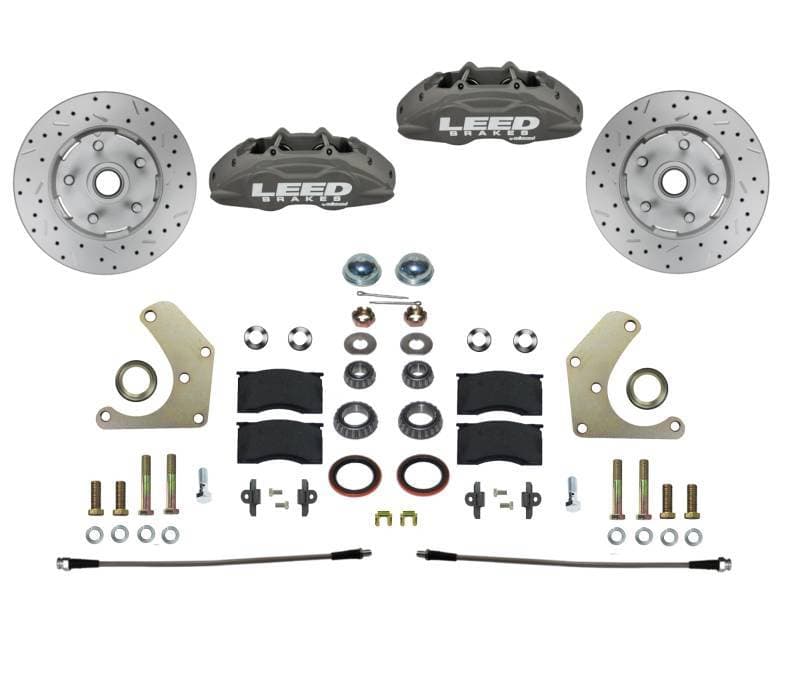 MaxGrip Lite 4-Piston Spindle Mount Front Disc Brake Conversion Kit for Mopar A-Body Vehicles