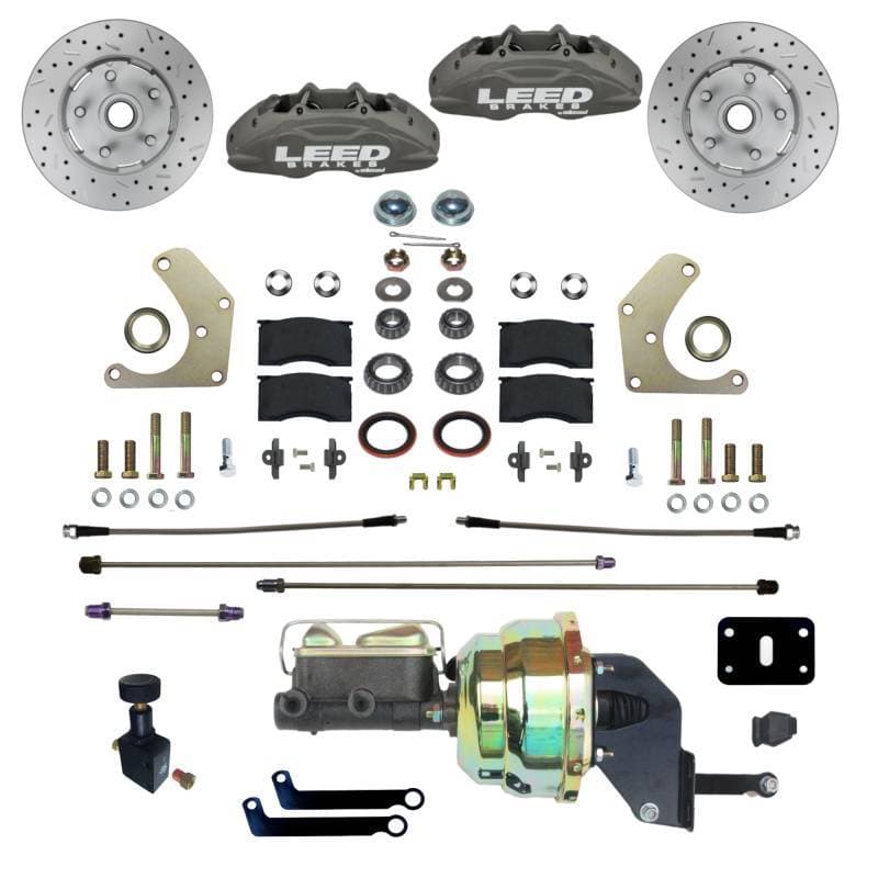 MaxGrip Lite 4 Piston Power Front Disc Brake Conversion Kit for Mopar A Body