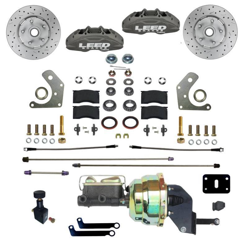 MaxGrip Lite 4-Piston Power Front Disc Brake Conversion Kit for Mopar C-Body Vehicles