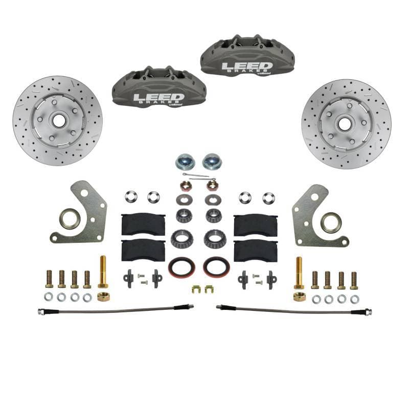 MaxGrip Lite 4 Piston Front Disc Brake Conversion Kit Spindle Mount for Mopar C Body