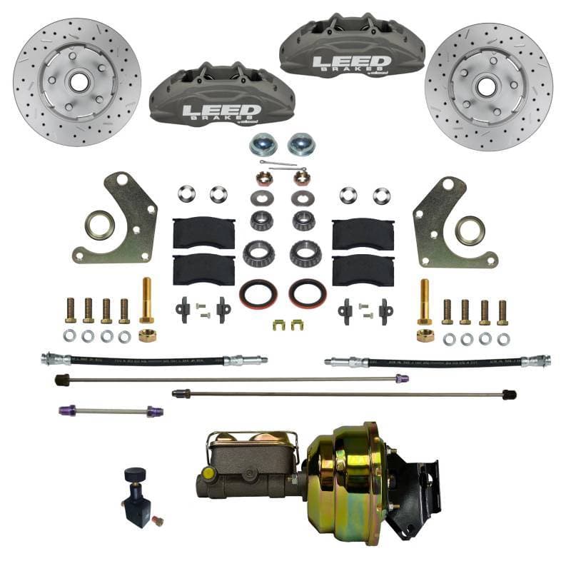 MaxGrip Lite 4-Piston Front Disc Brake Conversion Kit for Factory Power Brakes Mopar C-Body