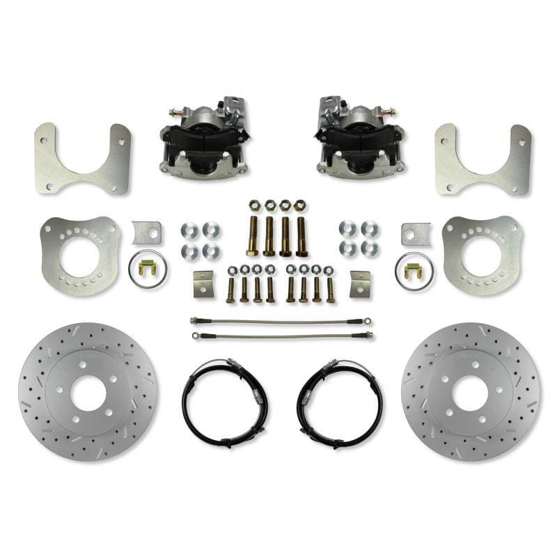Rear Disc Brake Conversion Kit with 5-Lug MaxGrip XDS Rotors for 1979–1986 Ford Mustang Fox Body 7.5 & 8.8 Axles