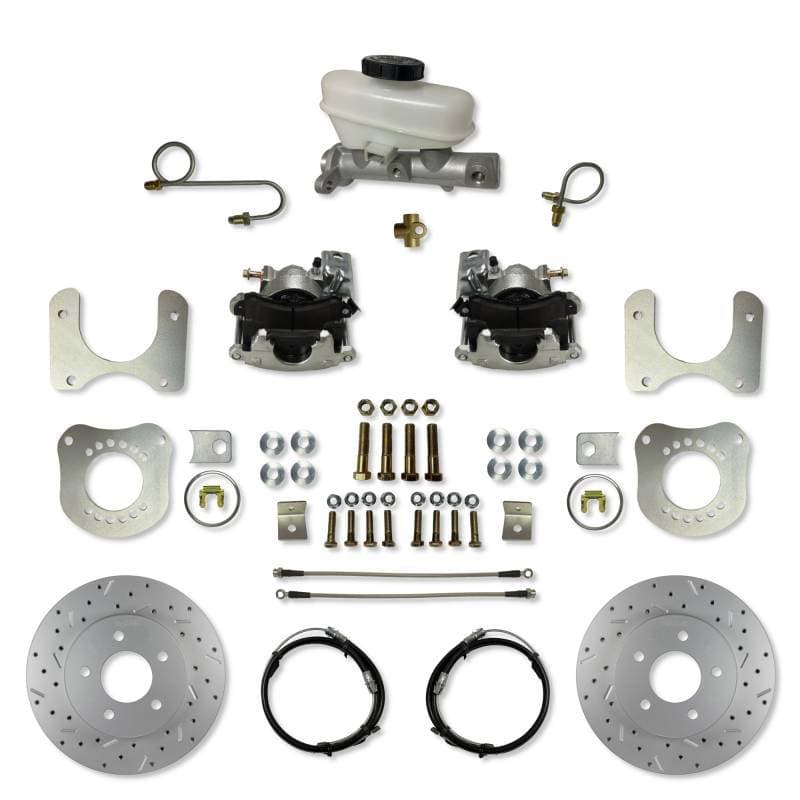 Rear Disc Brake Conversion Kit with 5-Lug MaxGrip XDS Rotors for 1987–1992 Ford Mustang Fox Body 7.5 & 8.8 Axles
