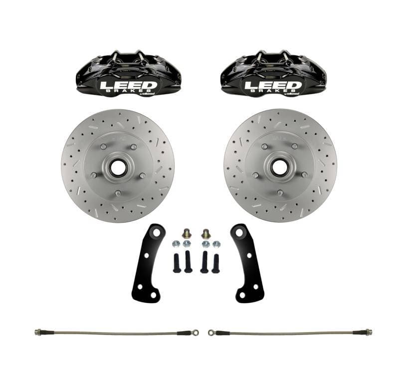 MaxGrip Lite 4 Piston Caliper & Rotor Kit for GM AFX Body - Black Powder Coat