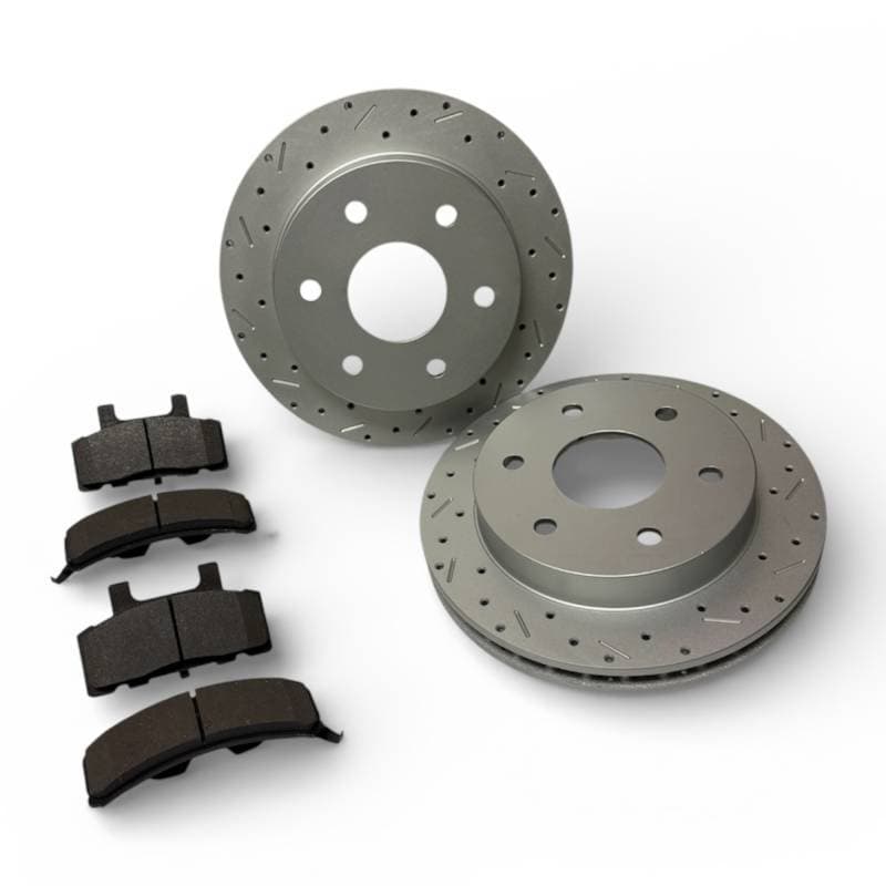 MaxGrip XDS Cross Drilled & Slotted Brake Rotor & Pad Kit - GM 4X4 Truck - OBS Truck